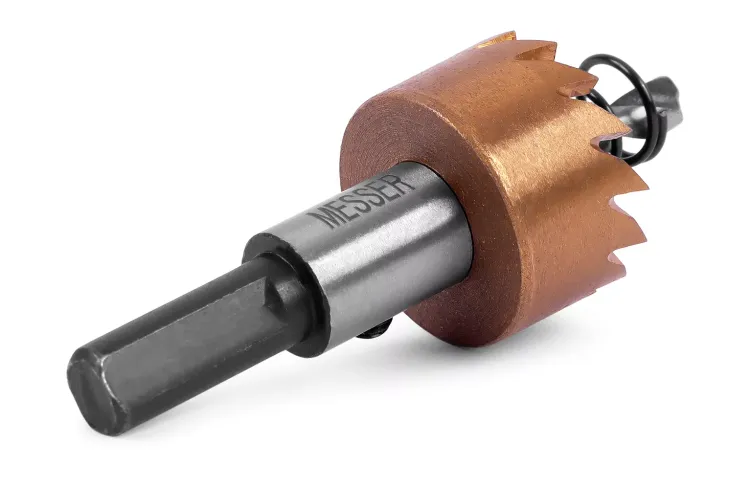 HSS-TiN коронка MESSER  24мм с центр. сверлом и толкающей пружиной для  лист. материала  до 2 мм ц/х купить в Нягани
