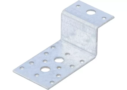 Крепежный уголок Z-образный KUZ 55х105х90 мм цинк СИБРТЕХ 46538 купить в Нягани