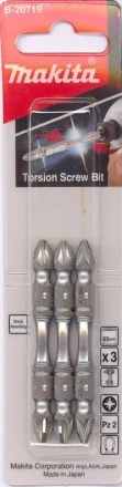 Биты Makita PZ2 65мм 3шт, 2-х сторонние (B-20719) купить в Нягани