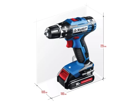 Дрель-шуруповерт 2 АКБ DL-16 A5 серия ПРОФЕССИОНАЛ купить в Нягани