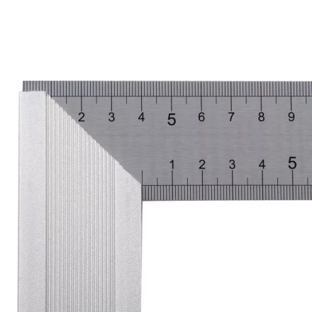 Угольник стальной 400 мм, нержавеющая сталь, градуировка, алюминиевое основание Denzel 32398 купить в Нягани