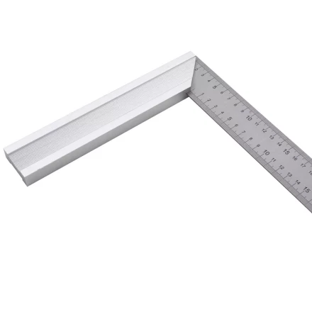 Угольник стальной 400 мм, нержавеющая сталь, градуировка, алюминиевое основание Denzel 32398 купить в Нягани