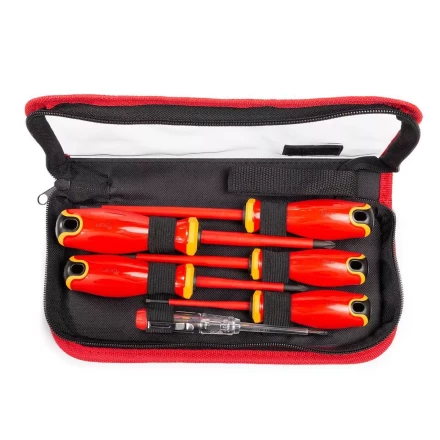 Набор диэлектрических отверток КВТ VDE НИО-2206-S сталь S2, профиль SL, PH, 6 шт. (88925) купить в Нягани