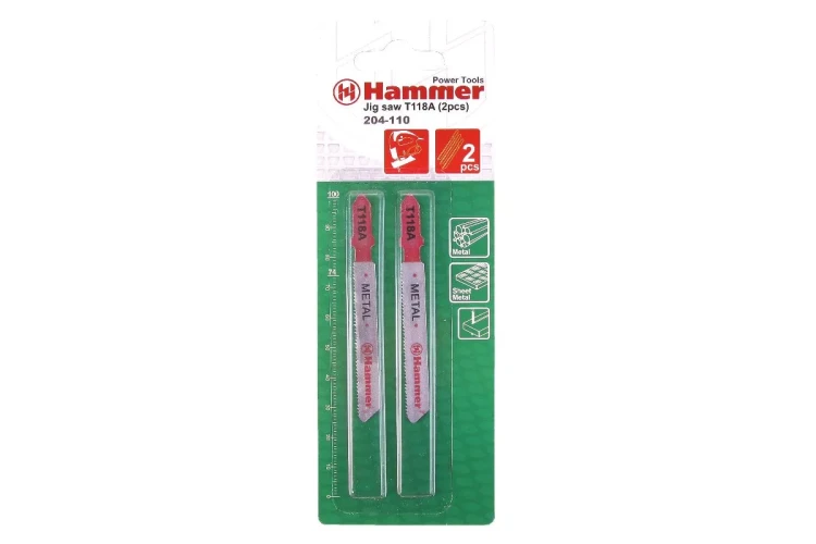 Пилки для лобзика HAMMER JG MT T118A (2шт.) купить в Нягани