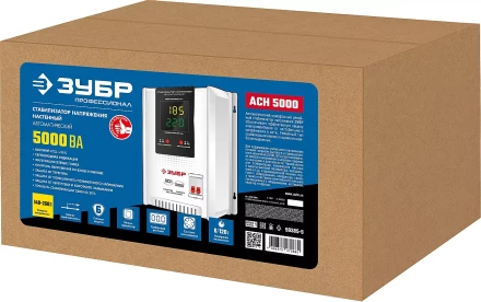 ЗУБР 5000ВА, 5 кВт, автоматический стабилизатор напряжения, Профессионал (59385-5) купить в Нягани