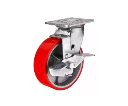 Колесо большегрузное поворотное SCpb 93 75 мм полиуретановое с тормозом (F) 1027219 купить в Нягани