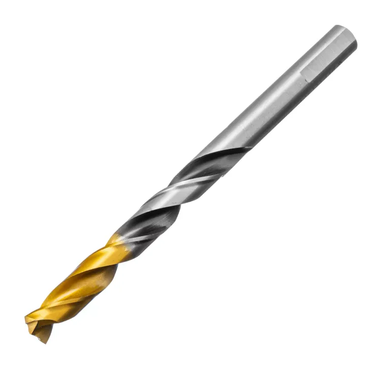 Сверло спиральное по металлу Denzel 9 x 125мм, Р6М5, Golden Tip, многогранная заточка, 718284 купить в Нягани