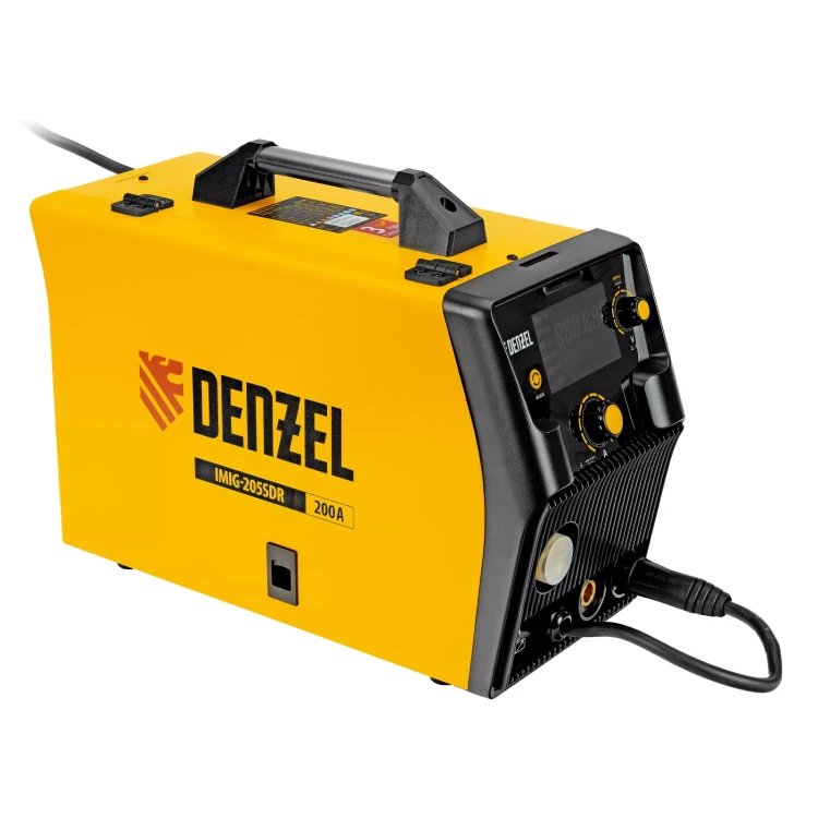 Аппарат инвертор. полуавтомат. cварки Denzel IMIG-205SDR, 200 А, ПВ 60%, катушка 5 кг купить в Нягани