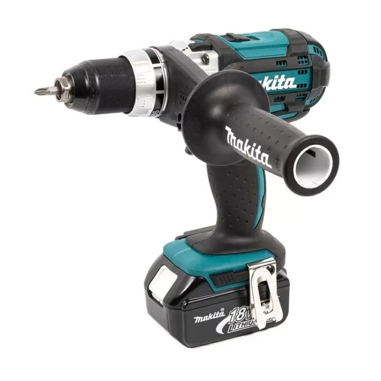 Аккумуляторная ударная дрель-шуруповерт Makita DHP458RFE купить в Нягани