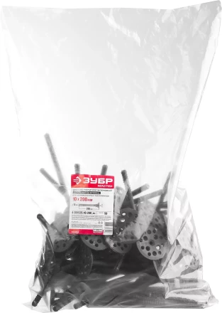 Дюбель ЗУБР &quot;МАСТЕР&quot; для изоляционных материалов полипропиленовый, металлический стержень, 10 x 200 мм, 50 шт 4-301525-10-200_z01 купить в Нягани