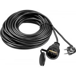 Удлинитель-шнур "ПВС 315-Ш", 20 м, 3500 Вт, 1 гнездо, IP44, ПВС 3х1,5 мм2, ЗУБР 55020-20
