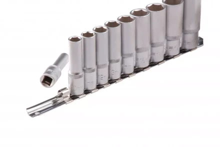 Набор удлиненных торцевых головок 3/8 шестигранные CrV 10 шт 8-19 мм Stels 13604 купить в Нягани