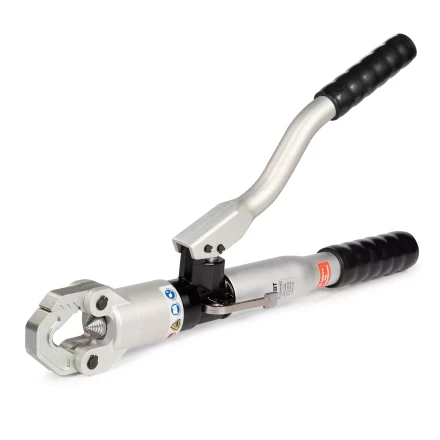 Пресс гидравлический ручной безматричный КВТ ПГРс-240 БМА из алюминиевого сплава с механизмом АСД для опрессовки наконечников до 240 мм2 (101937) купить в Нягани