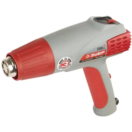 Фен ЗУБР, электр регулировка t, 3 режима работы, керам изолятор, кейс с насад, 2000Вт ЗТФ-2000К купить в Нягани