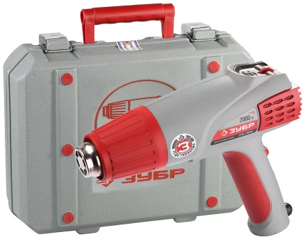 Фен ЗУБР, электр регулировка t, 3 режима работы, керам изолятор, кейс с насад, 2000Вт ЗТФ-2000К купить в Нягани