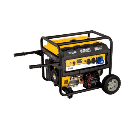 Генератор бензиновый PS 55 EA, 5.5 кВт, 230 В, 25 л, коннектор автоматики 5 PIN, электростартер Denzel 9468743 купить в Нягани