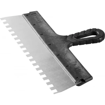 Шпатель ЗУБР &quot;МАСТЕР&quot; ФАСАДНЫЙ, нержавеющее полотно, 350мм, зуб 10х10мм 10078-35-10 купить в Нягани