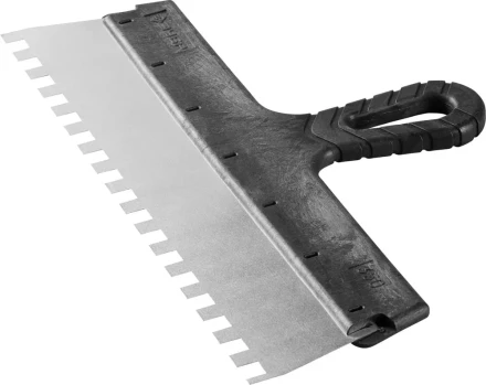 Шпатель ЗУБР &quot;МАСТЕР&quot; ФАСАДНЫЙ, нержавеющее полотно, 350мм, зуб 10х10мм 10078-35-10 купить в Нягани