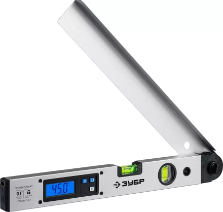ЗУБР 400 мм, 0 - 230°, ±0,5°, угломер электронный, Профессионал (34288) купить в Нягани