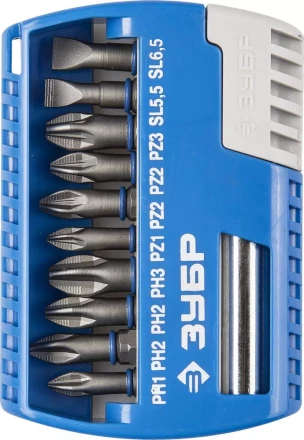ЗУБР 11 шт, набор бит с магнитным адаптером (26050-H11) купить в Нягани