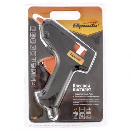 Клеевой пистолет 7 мм 20 Вт 2,5 г./мин. SPARTA 93021 купить в Нягани