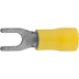 Наконечник СВЕТОЗАР для кабеля, изолированный, с вилкой, желтый, вн. d 4,3мм, под болт 8мм, провод 4-6мм2, 48А, 10шт 49420-60 купить в Нягани