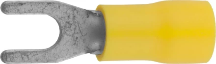 Наконечник СВЕТОЗАР для кабеля, изолированный, с вилкой, желтый, вн. d 4,3мм, под болт 8мм, провод 4-6мм2, 48А, 10шт 49420-60 купить в Нягани