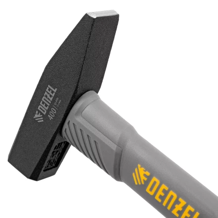 Молоток слесарный, 400 г Denzel, кованый, фибергласовая рукоятка c TPR покрытием 10484 купить в Нягани