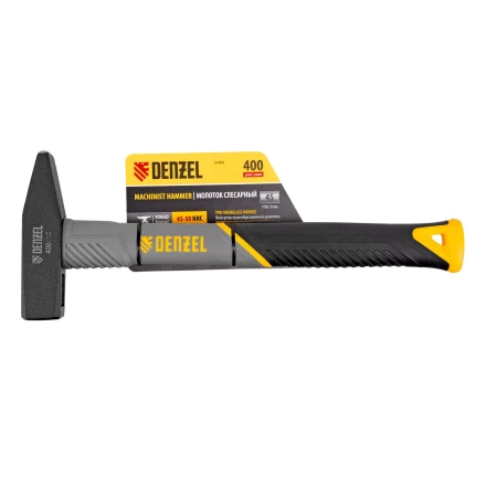 Молоток слесарный, 400 г Denzel, кованый, фибергласовая рукоятка c TPR покрытием 10484 купить в Нягани