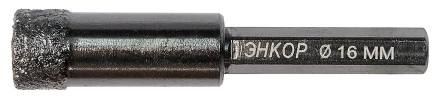 Сверло алмазное по керамограниту D 16 мм хв 6 гр сух. рез Энкор 48324 купить в Нягани
