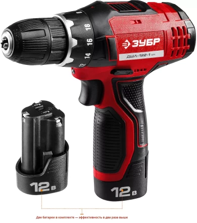 Дрель-шуруповерт 2 АКБ ДШЛ-122-1 КН серия МАСТЕР купить в Нягани