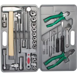 Набор слесарно-монтажного инструмента НИЗ "УНИВЕРСАЛ - 2", сталь 40Х, в пластиковом кейсе, 29 предметов 27620