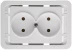Розетка СВЕТОЗАР &quot;ГАММА&quot; двойная, цвет белый, 16А/~250В SV-54102-W купить в Нягани