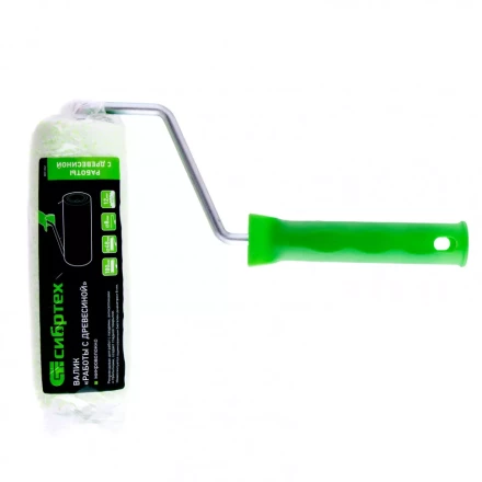 Валик &quot;Работы с древесиной&quot; 180 мм ворс 12 мм D 48 мм D ручки 8 мм микроволокно Сибртех 80182 купить в Нягани