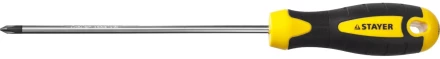 Отвертка STAYER &quot;MASTER&quot; &quot;ТECHNO&quot;, двухкомпонентная рукоятка, магнитный наконечник, Cr-V, PH1x150мм 2508-1-15_z02 купить в Нягани