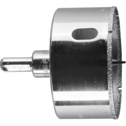 Коронка ЗУБР алмазная в сборе по кафелю, керамике с центрирующим сверлом и имбусовым ключом, зерно 60, 60мм 29850-60 купить в Нягани