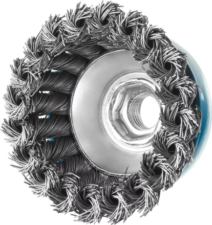 ЗУБР &quot;ПРОФЕССИОНАЛ&quot;. Щетка чашечная для УШМ, плетеные пучки стальной проволоки 0,5мм, 80ммхМ14 35275-080_z02 купить в Нягани