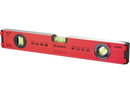 Уровень алюминиевый 400 мм фрезерованный 3 глазка усиленный MTX 344049 купить в Нягани