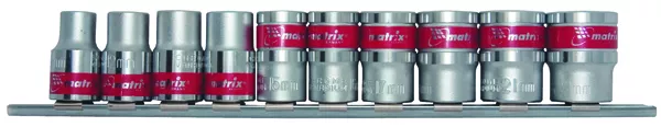 Набор торцевых головок 1/4" 6-ти гр. CrV 10шт. 4-13мм Matrix 13559 купить в Нягани
