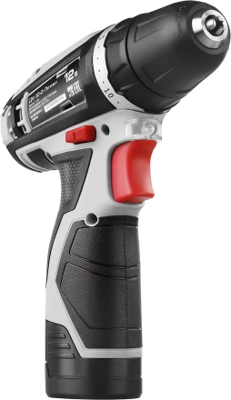 Дрель-шуруповерт ЗУБР &quot;МАСТЕР&quot;, Литий-ион, 2 скорости, реверс, 12В, 1.5 А/ч, 10 мм, 0-360 / 0-1400 об/мин, 2 АКБ, БЗУ, блокировка шпинделя ДА-12-2-Ли КНМ1 купить в Нягани