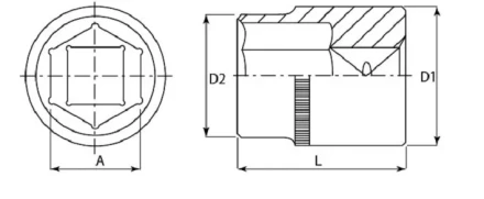 Головка торцевая 3/8"DR 14 мм S04H3114  Jonnesway 47565 купить в Нягани