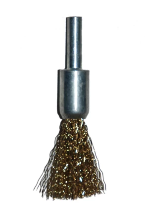 Щетка для дрели ф25мм концевая сталь латунированная Энкор 51504 купить в Нягани