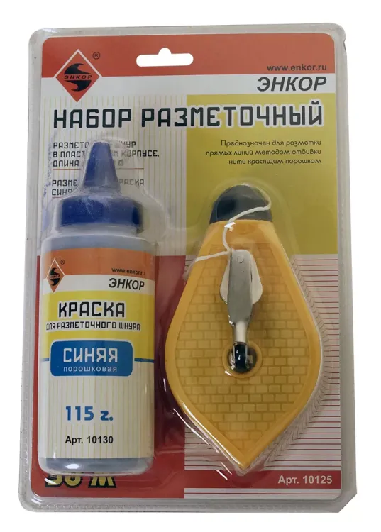 Набор разметочный пластиковый корпус 30 м краска синяя Энкор 10125 купить в Нягани