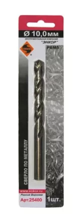 Сверло для металла Р6М5 Ф10,0 мм блистер Энкор 25400 купить в Нягани