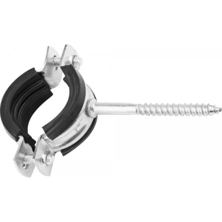 ЗУБР. Хомут трубный оцинкованный, с шурупом, 1&quot;, 1шт 37854-32-36-1 купить в Нягани