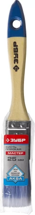 Кисть плоская  ЗУБР &quot;АКВА-МАСТЕР&quot;, искусственная щетина, деревянная ручка, 25мм 4-01007-025 купить в Нягани