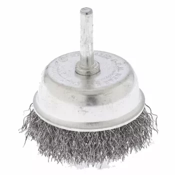 Щетка для дрели 65 мм "чашка" со шпилькой витая проволока  СИБРТЕХ 744777 купить в Нягани