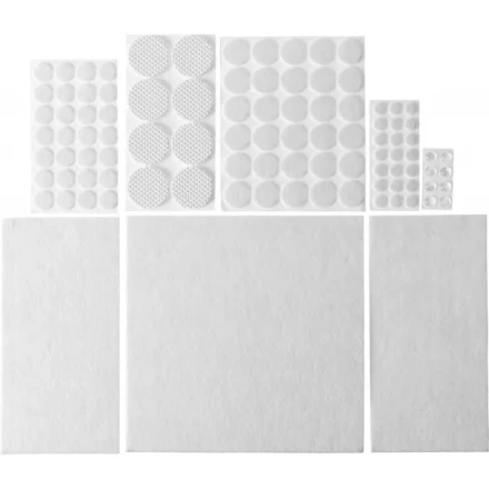 Набор STAYER &quot;COMFORT&quot;: Накладки самоклеящиеся на мебельные ножки, 98 шт, белые 40917-H98 купить в Нягани