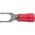 Наконечник СВЕТОЗАР для кабеля,изолированный,с вилкой,красный,вн. d 4,3мм,под болт 6мм,провод 0,5-1,5мм2,19А,10шт 49420-15 купить в Нягани