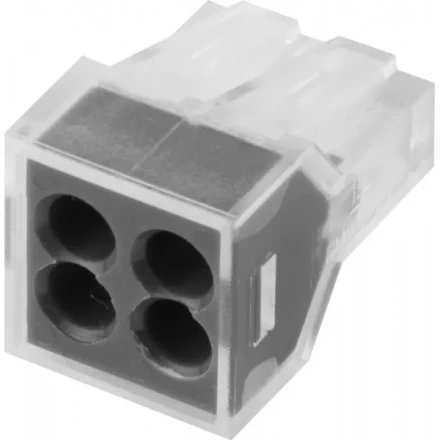 Клемма СВЕТОЗАР соединительная, 4-х проводная, 400В, 24А, 0,75-2,5мм2, 2шт 49170-4 купить в Нягани